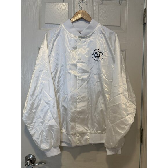 Vintage Columbia Academy Taekwondo Nylon Jacket Size L/XL ? See Measurements Pic - Picture 1 of 7